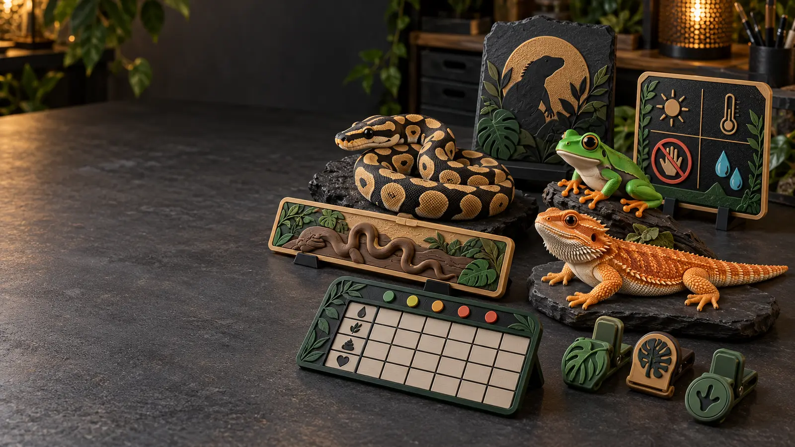 Concept collection of Oddball custom 3D printed animal pieces