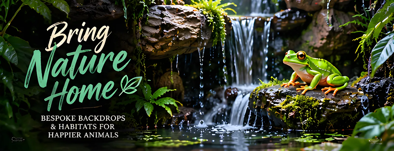 Bring nature home: bespoke backdrops and habitats for happier animals.