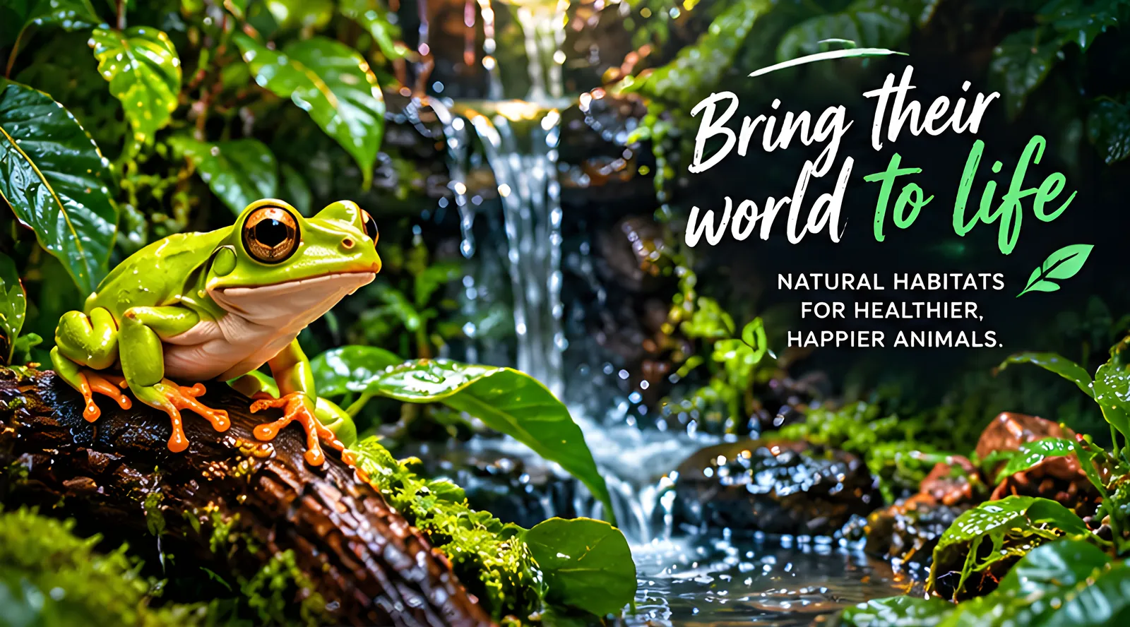Bring their world to life: natural habitats for healthier, happier animals.