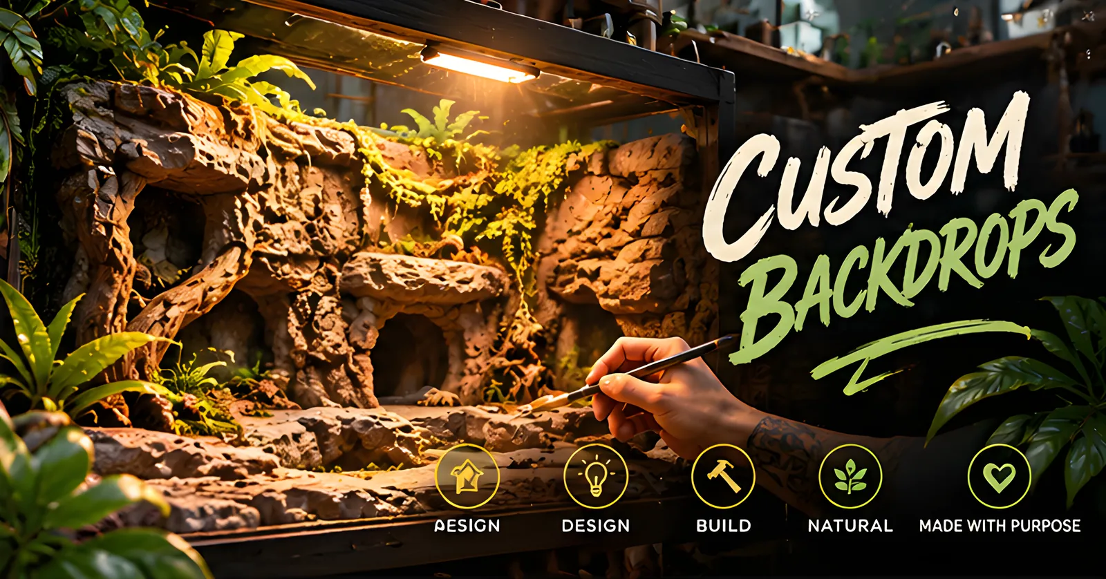 Custom backdrops: design, build, natural, made with purpose.