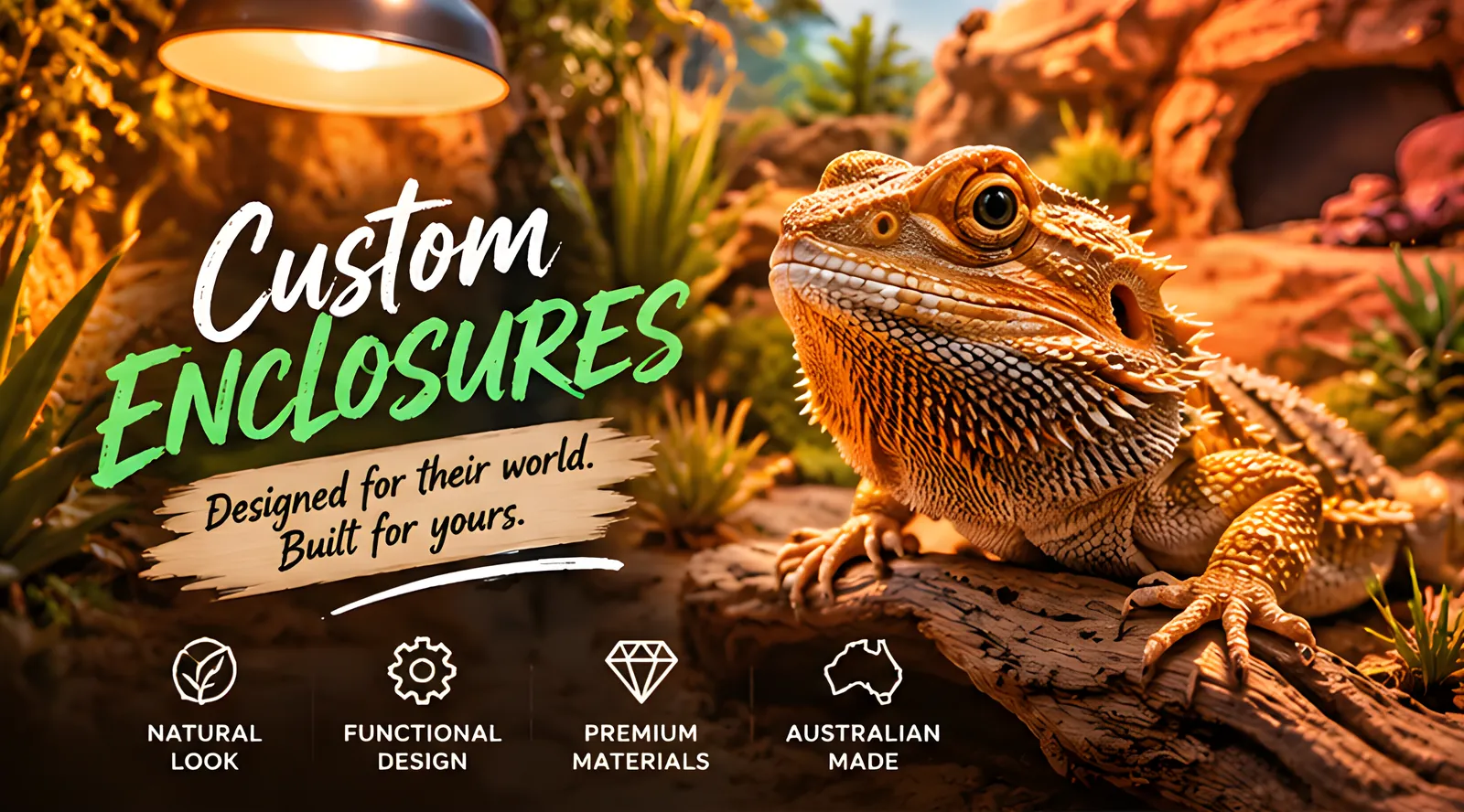 Custom enclosures. Designed for their world, built for yours: natural look, functional design, premium materials, Australian made.