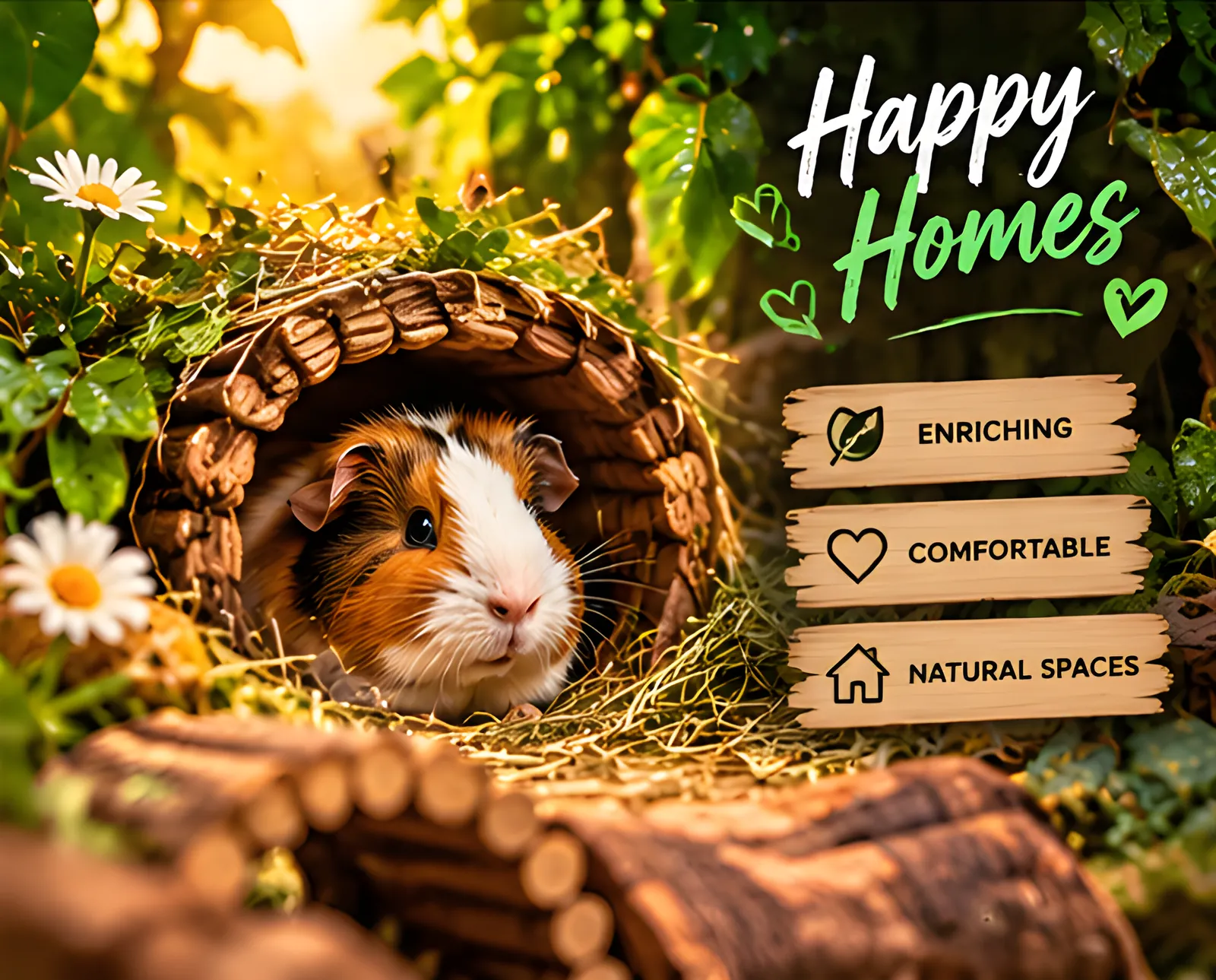 Happy homes: enriching, comfortable, natural spaces.