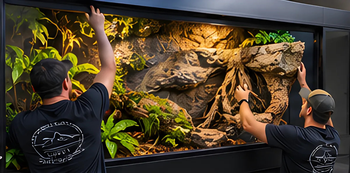 Large Custom Reptile Backdrop Pickup & Installation