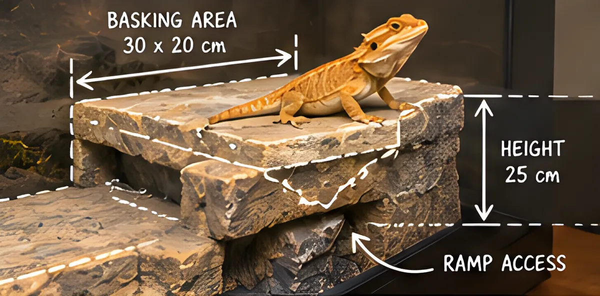 How to plan a reptile basking ledge before you build it