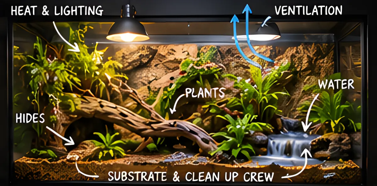 Plan a reptile habitat as a system