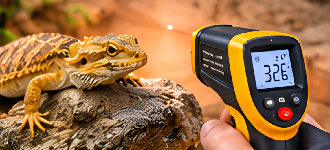 Temperature guns for reptile enclosures