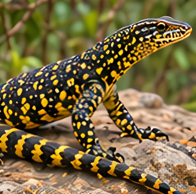 Painting of a Ridge-tailed monitor