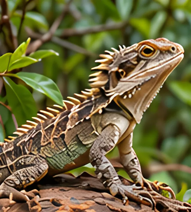 Painting of a Boyd's forest dragon