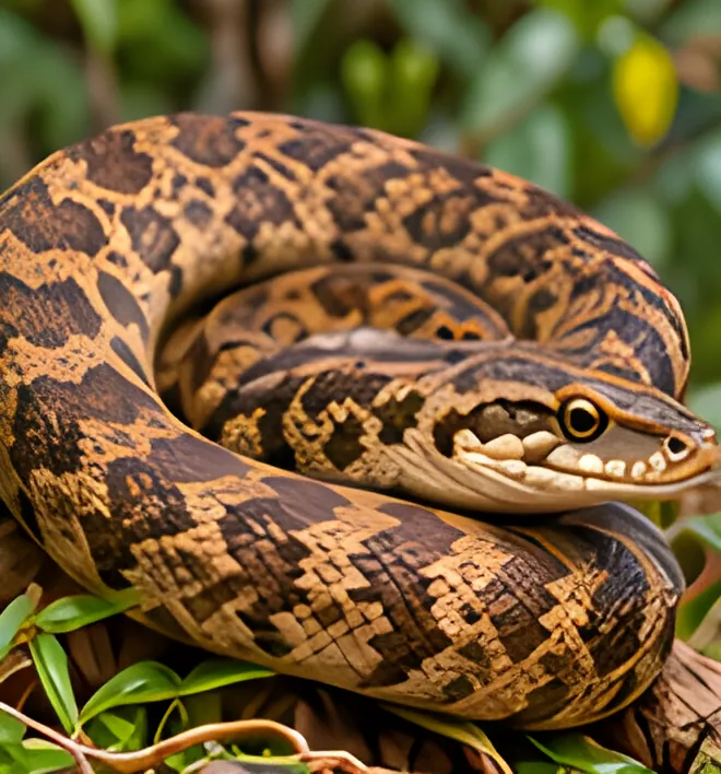 Painting of a Children's python