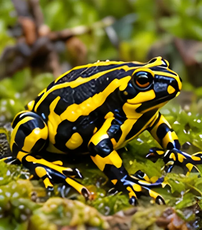 Painting of a Southern corroboree frog