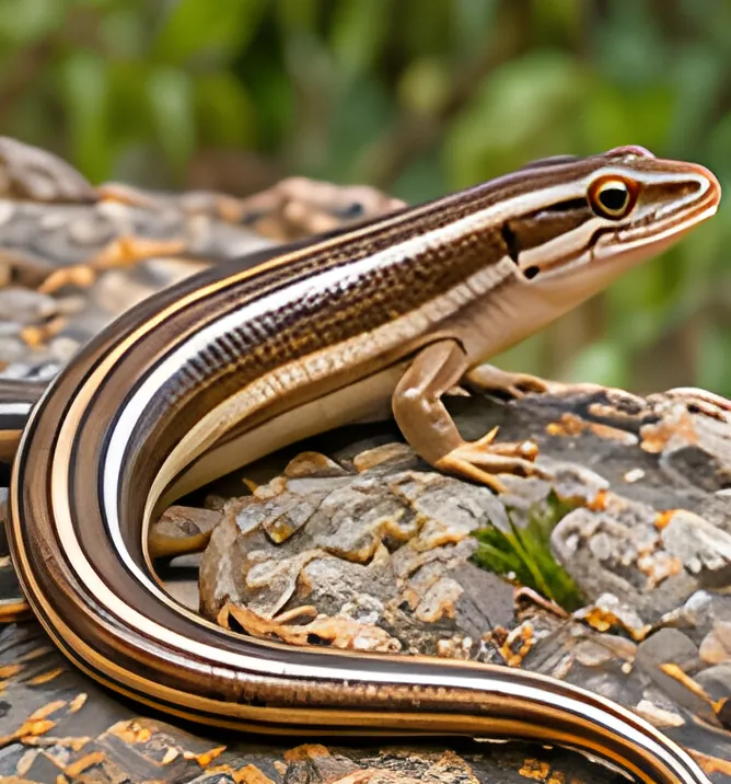 Painting of a Cunningham's skink
