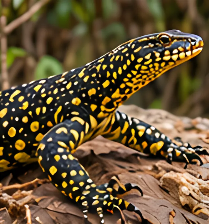 Painting of a Lace monitor