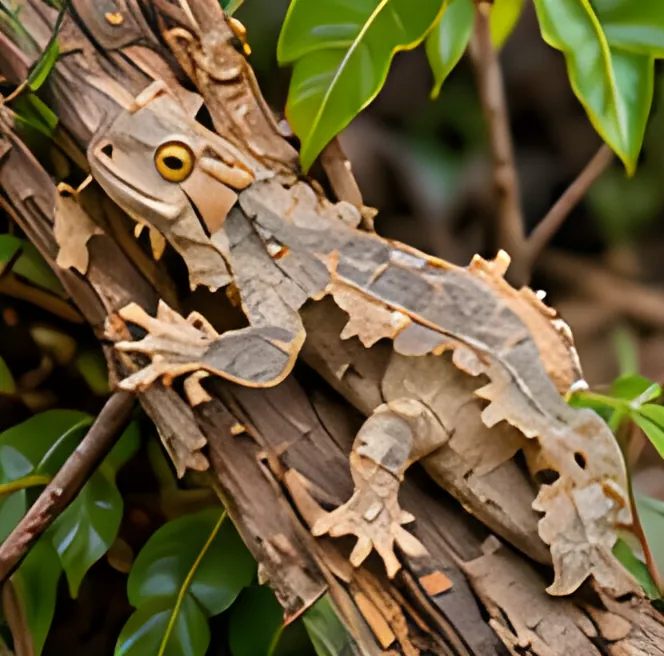 Painting of a Southern leaf-tailed gecko