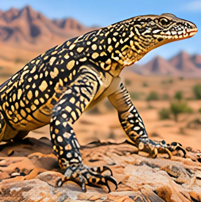 Painting of a Perentie