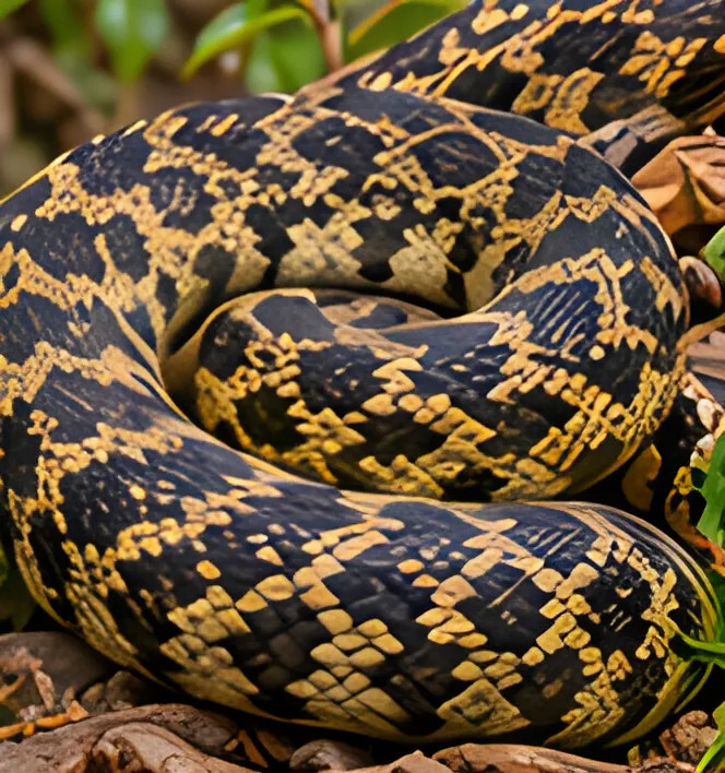 Painting of a Scrub python