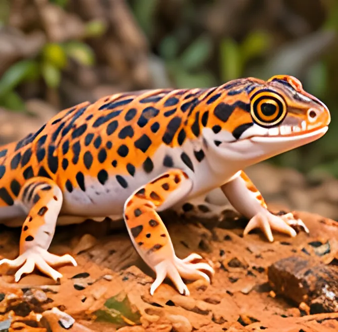 Painting of a Thick-tailed gecko