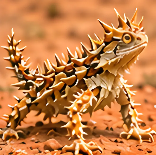 Painting of a Thorny devil