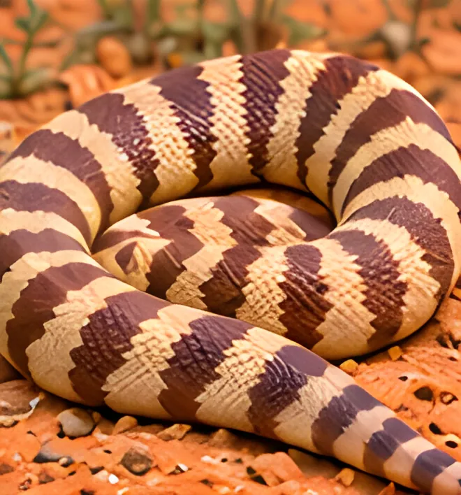 Painting of a Woma python